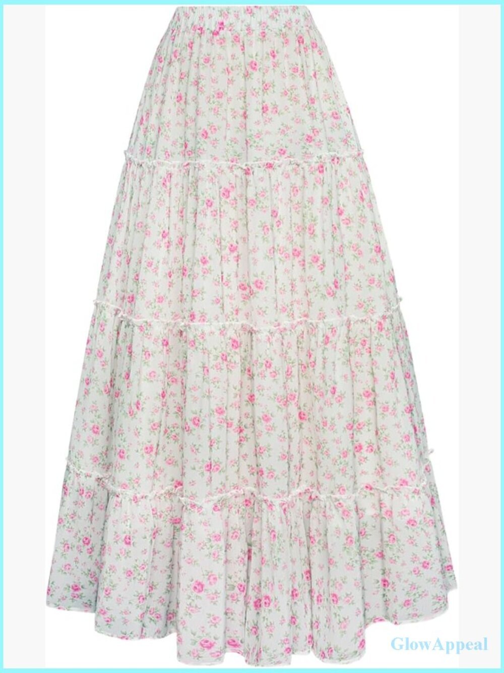 Tiered Flowy Boho Maxi Skirt with Pockets